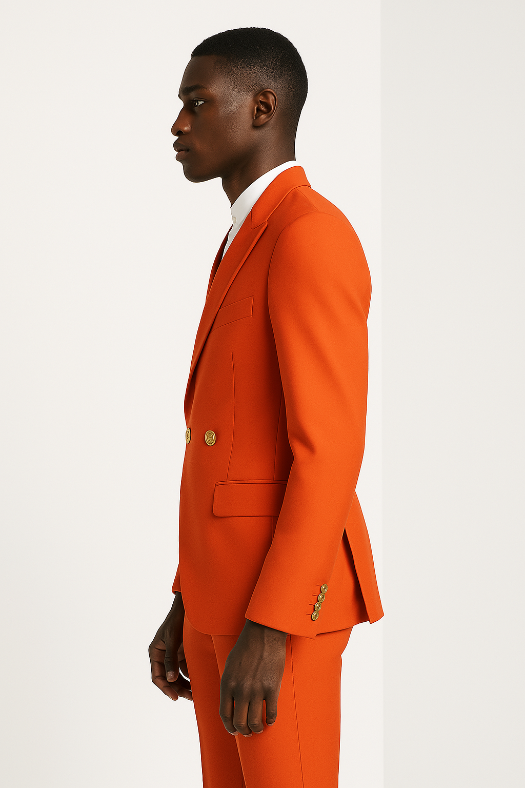 CROSS FiRE – Orange Stair-Step Strap Suit