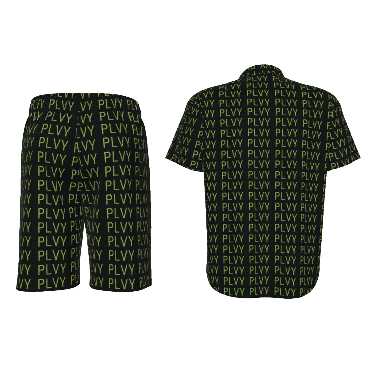 “GREENLIT” Button-Up & Shorts Set