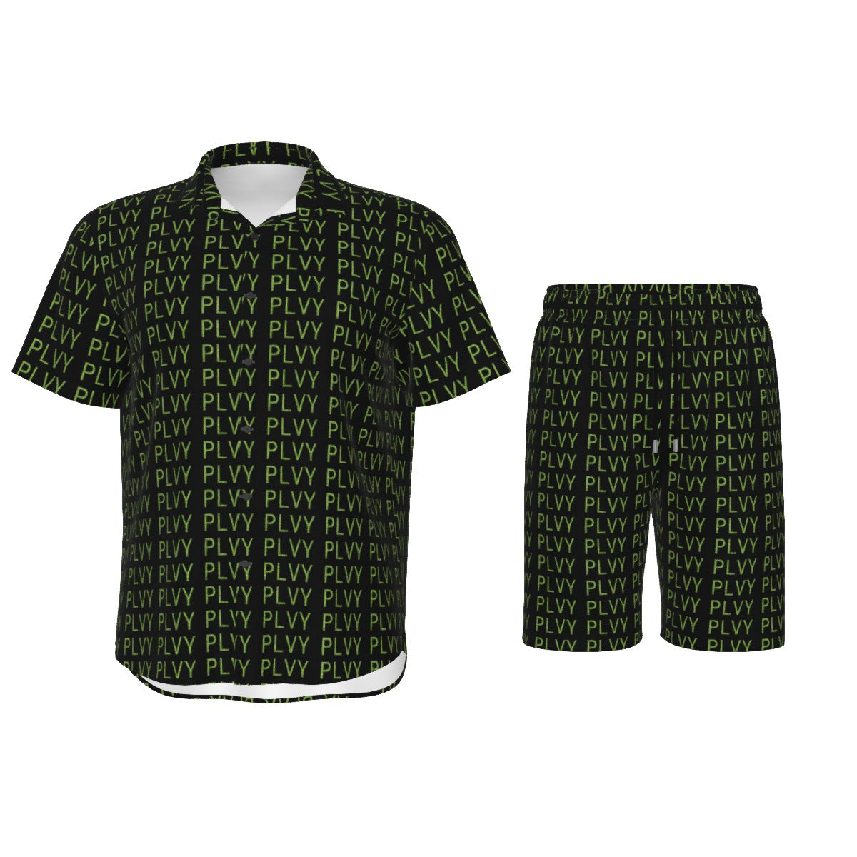 “GREENLIT” Button-Up & Shorts Set