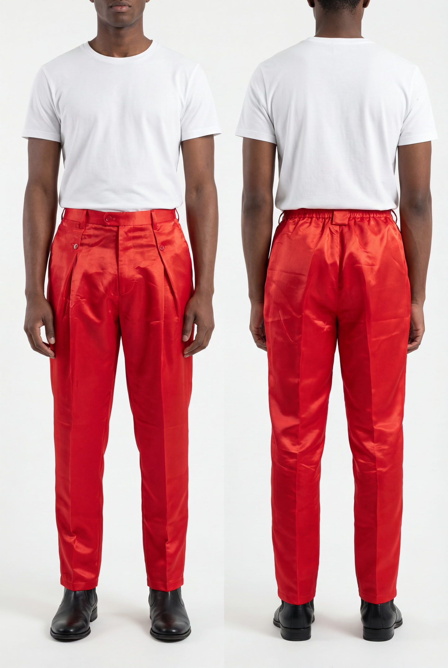 CRIMSON COMMAND LIQUID SATIN TROUSER