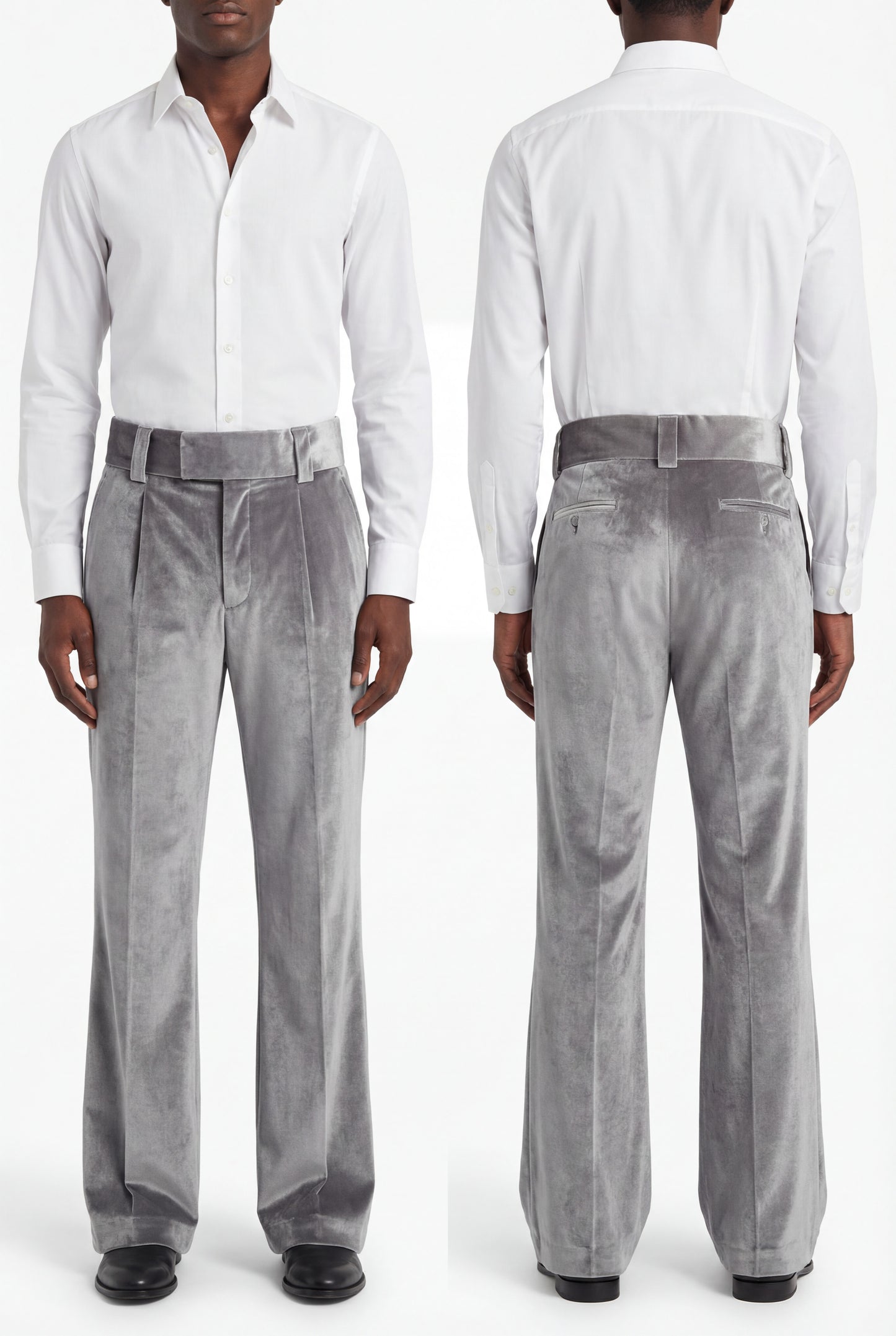 SILVER WARLORD VELVET TROUSERS