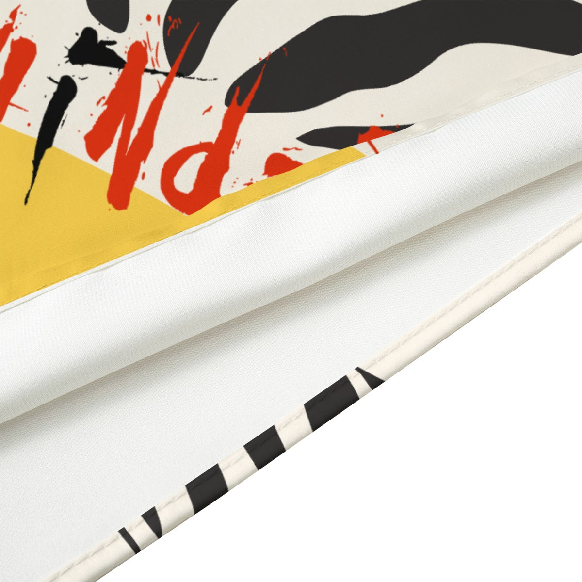 REMINDER Silk Bandana (Zebra / Yellow / Red Script)