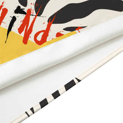 REMINDER Silk Bandana (Zebra / Yellow / Red Script)