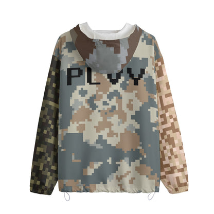 CAMO COLLISION HOODED WINDBREAKER