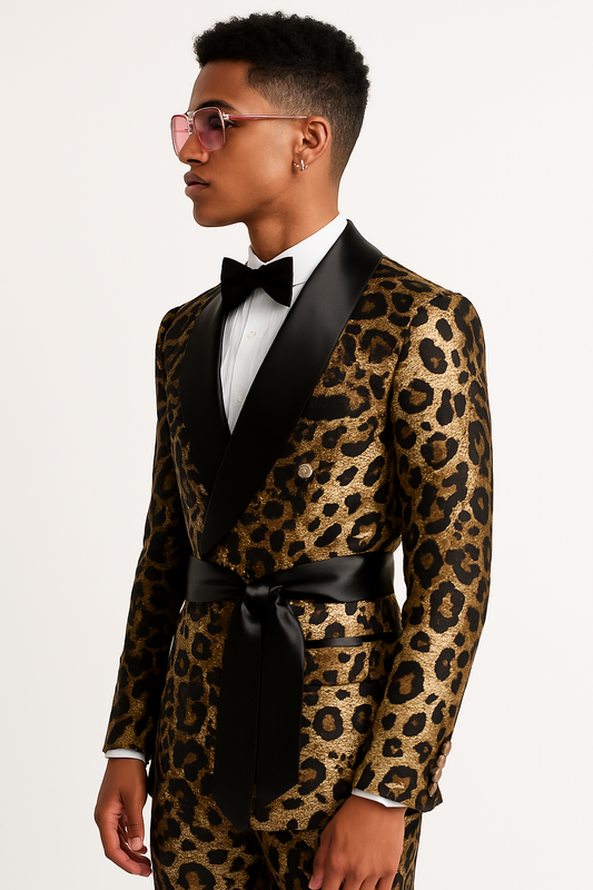 “NATiONAL THREAT” – Multicolor Cheetah Print Suit