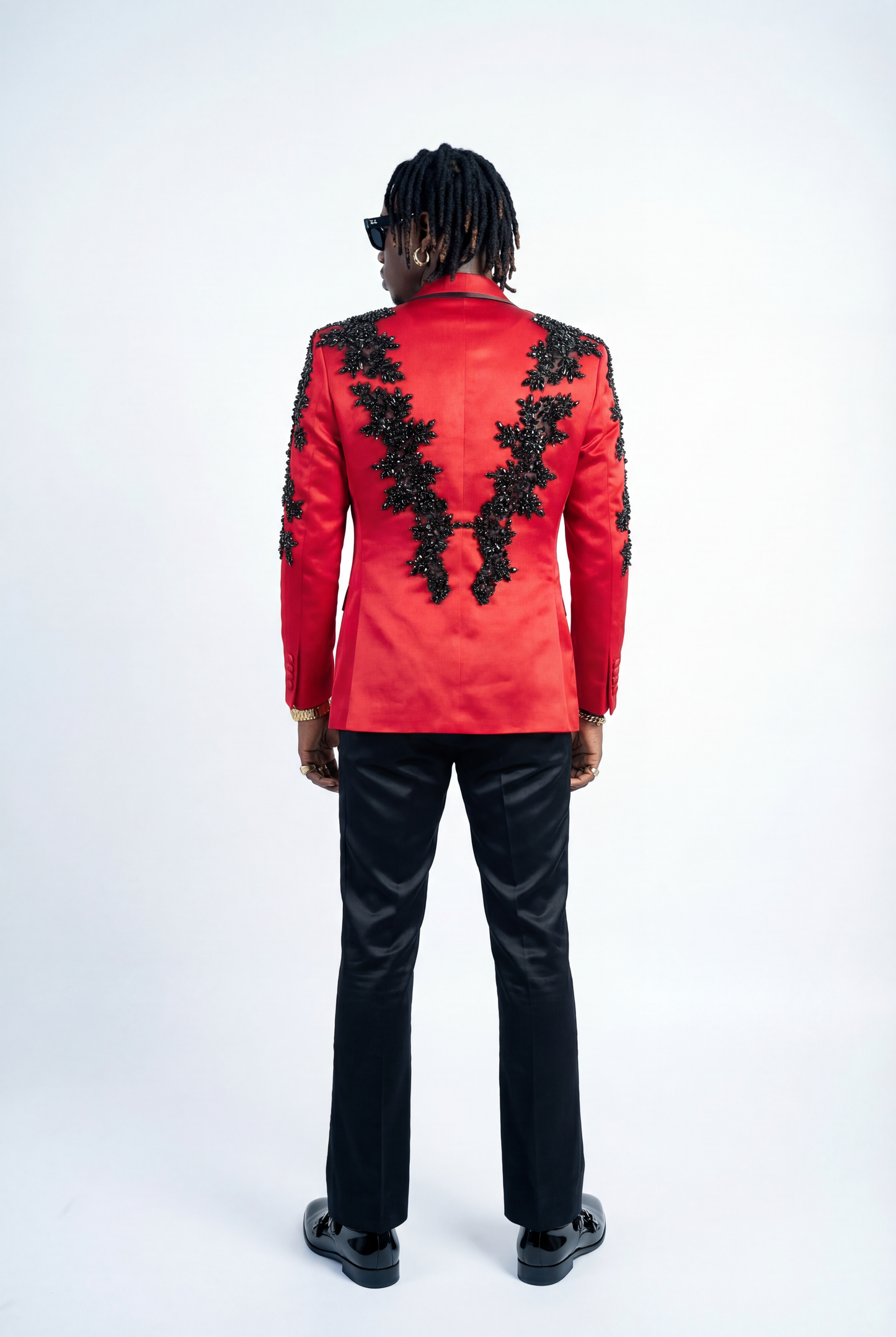 SCARLET NOIR EMBELLISHED SUIT