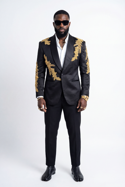 OBSIDIAN ROYAL EMBELLISHED SUIT