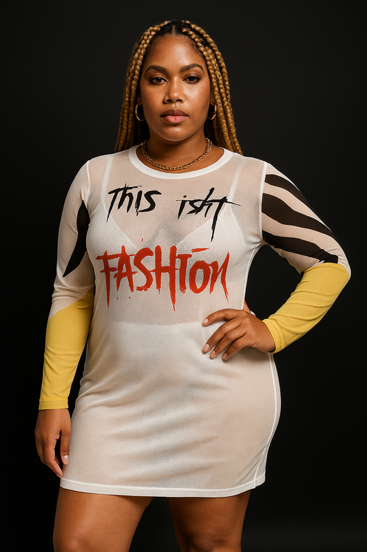 The Statement Mesh Dress (Plus Size)