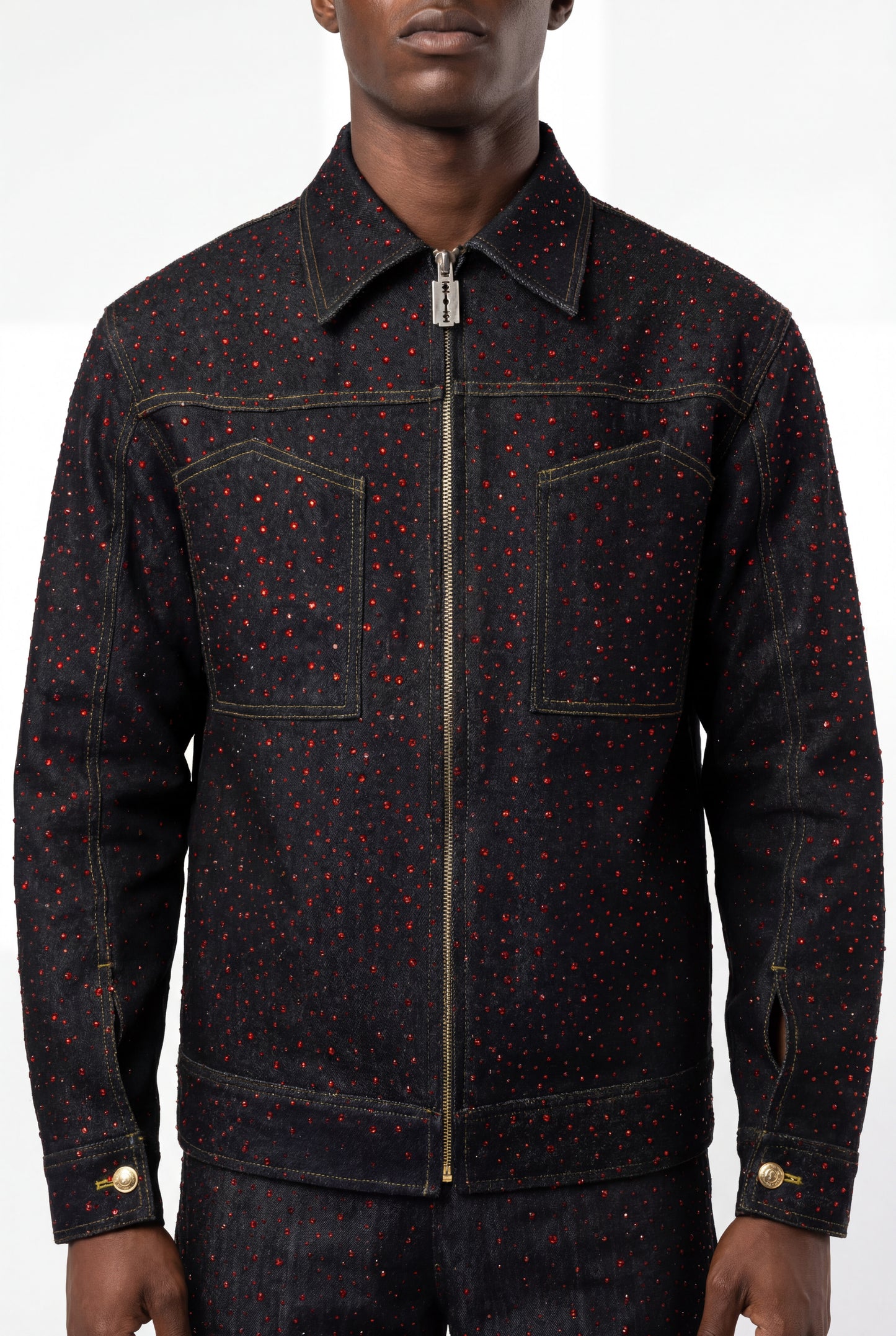 ANNIVERSARY RHINESTONE DENIM JACKET