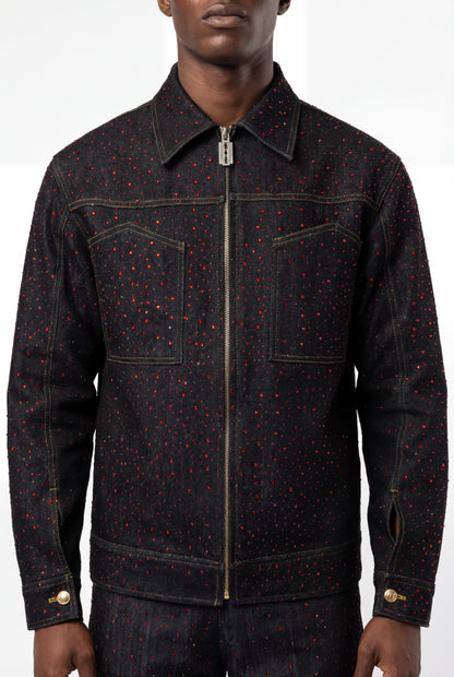 ANNIVERSARY RHINESTONE DENIM JACKET