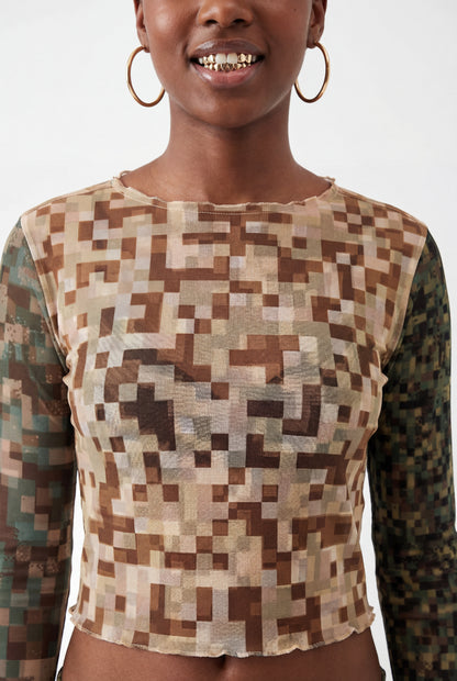 SOFT ARMOR Mesh Long Sleeves T-shirt