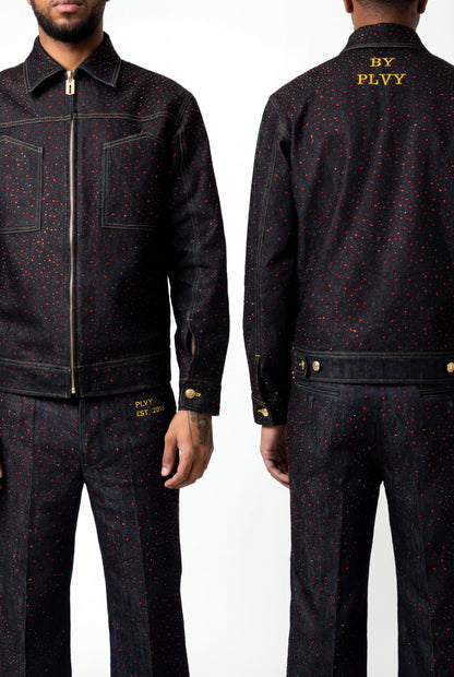 ANNIVERSARY RHINESTONE DENIM JACKET
