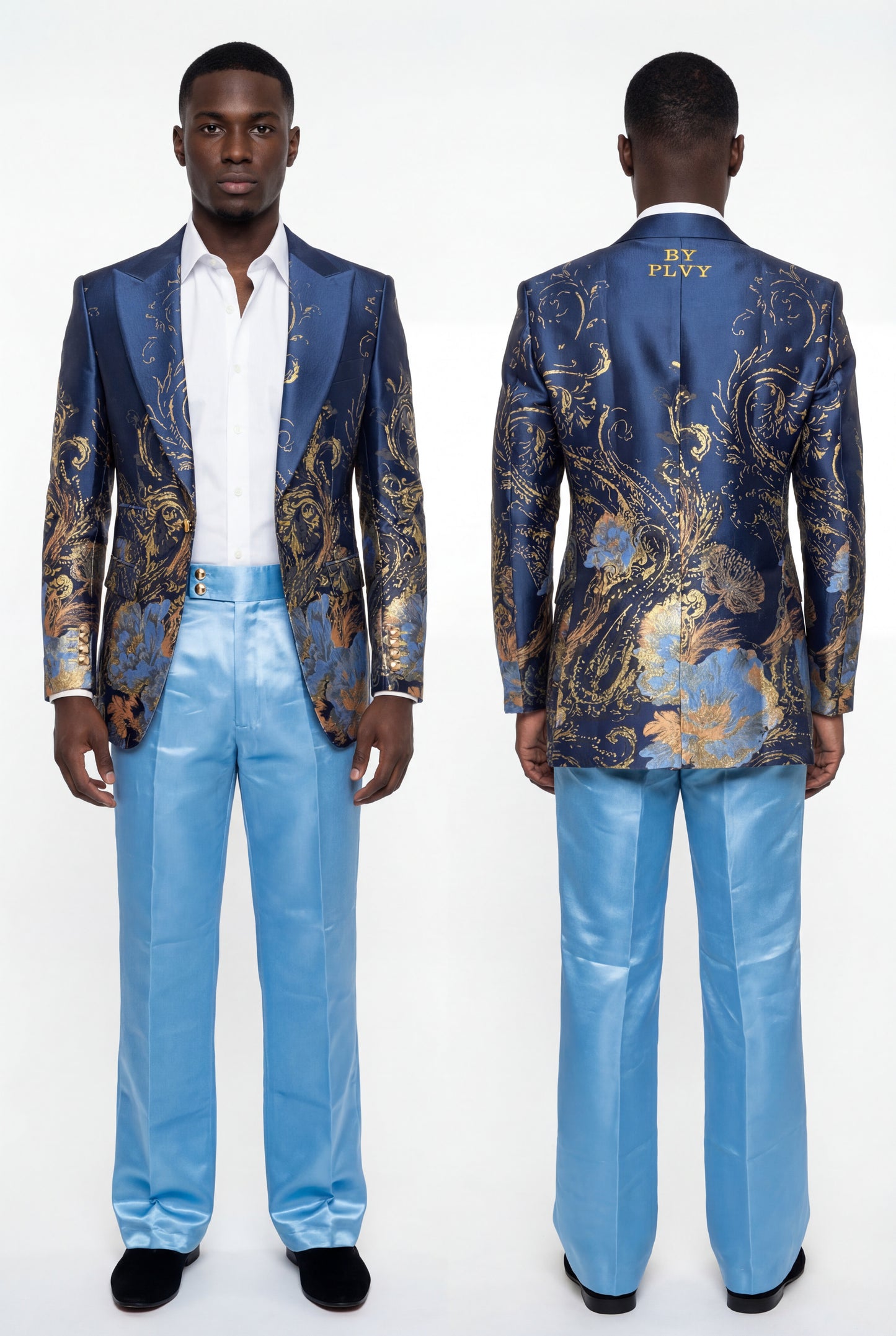 ROYAL BLUEPRINT BAROQUE STATEMENT BLAZER