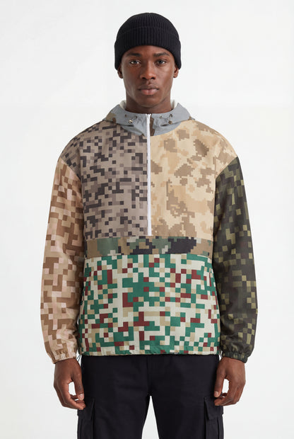 CAMO COLLISION HOODED WINDBREAKER